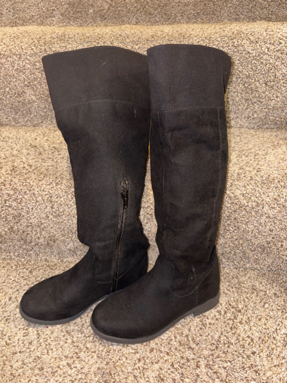 The Children's Place Black Suede Girls' Boots